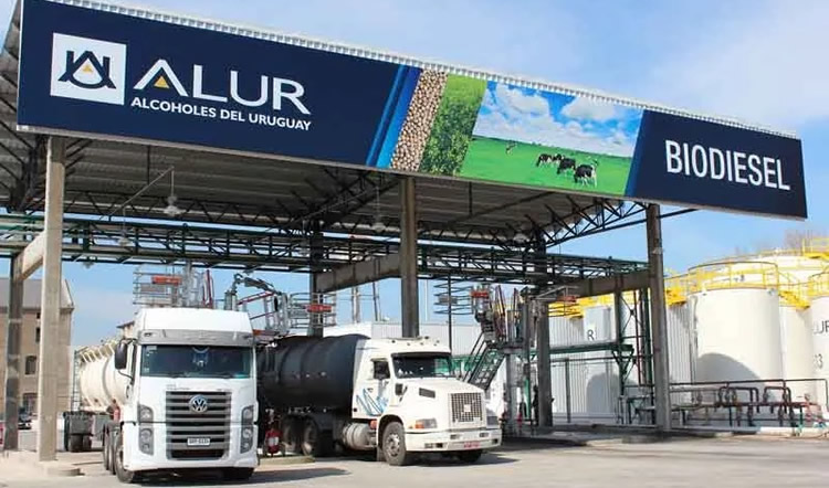 Uruguay. ALUR concretó la exportación de más de 9 mil toneladas de biocombustibles a Chile y Perú