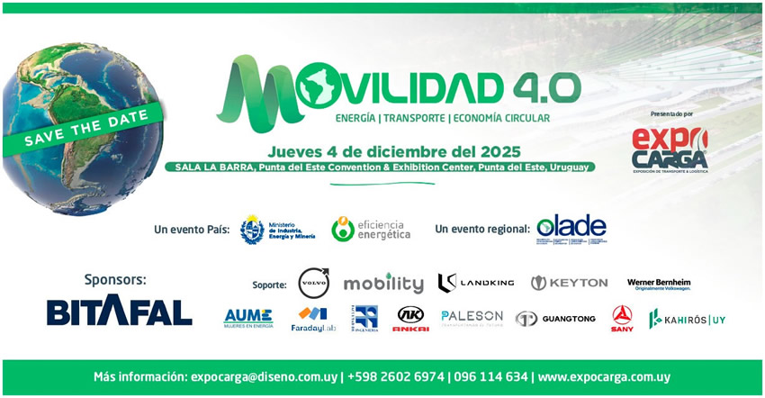 De los surtidores a los cargadoresDe qué tratará el Foro Movilidad 4.0 en EXPOCARGA 2025 Foro Movilidad 4.0 Uruguay